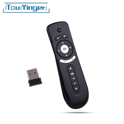 Touyinger T2 플라이 에어 마우스, 무선 원격 내장, PC 안드로이드 TV 박스, 안드로이드 프로젝터, 모션 감지 게이머용, 6 축, 2.4G