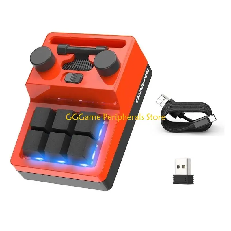 

U55B RGB Keyboard Copy Paste Volume Knob Multi-functional Shortcut Keys 2.4Ghz Bluetooth-compatible Mechanical Keypad
