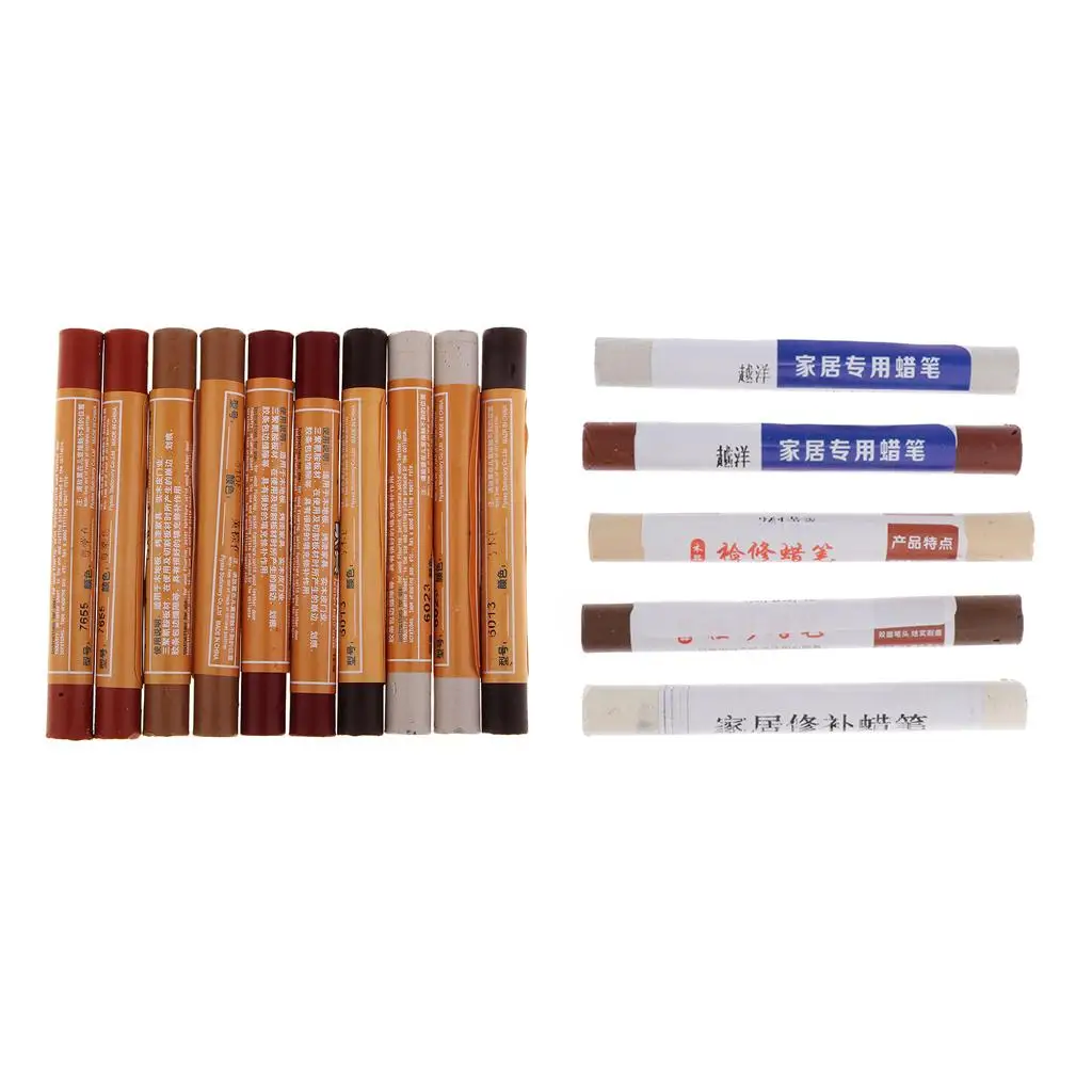 

Furniture Touch Up Crayons Markers Set Multicolor Scratch Repair Filler Stick Kit for Home Wood Surfaces