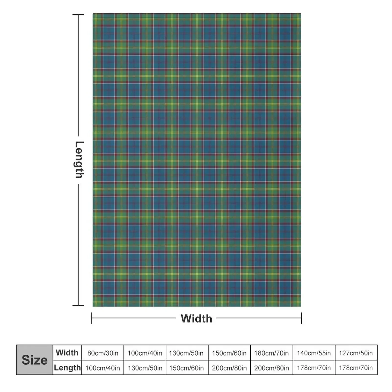 Ayrshire Scotland District Tartan Blue and Green Plaid Throw Blanket Kid'S Moving Blankets