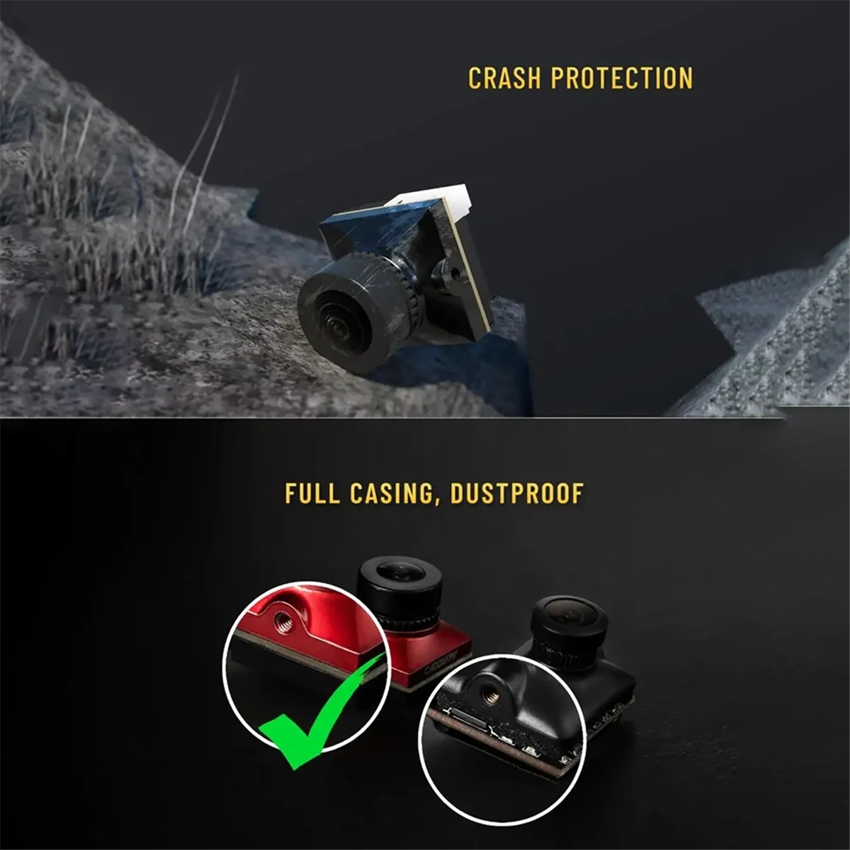 ممتاز! ل Caddx Ratel 2 V2 FPV كاميرا 1200TVL عدسة 16:9/4:3 NTSC/PAL للتحويل 19x19 مللي متر سوبر WDR ل FPV سباق RC الطائرة بدون طيار A