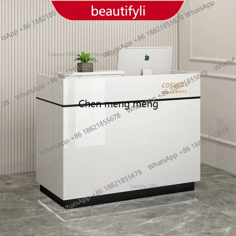 

X188 Italian Minimalism Reception Desks Marble Counter Beauty Salon Bar Counter Desks Salon Furniture