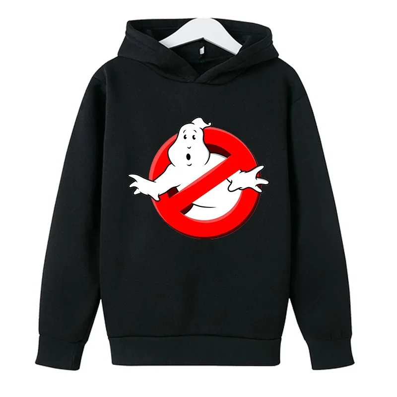 2024 New Cartoon Ghostbusters stampa bambini felpa con cappuccio primavera autunno ragazzo ragazza abbigliamento Pullover manica lunga Kid Fashion