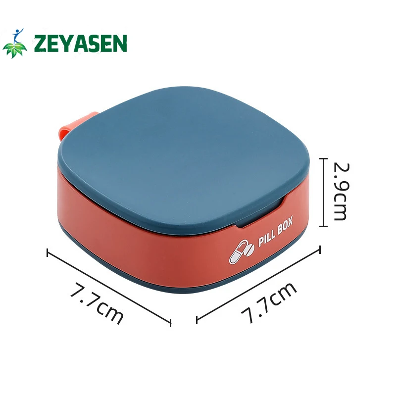 

Zeyasen Portable Silicone Mini Dispensing Compartment Storage Medicine Pill Box Dispenser Medical Organizer Box For Travel Home