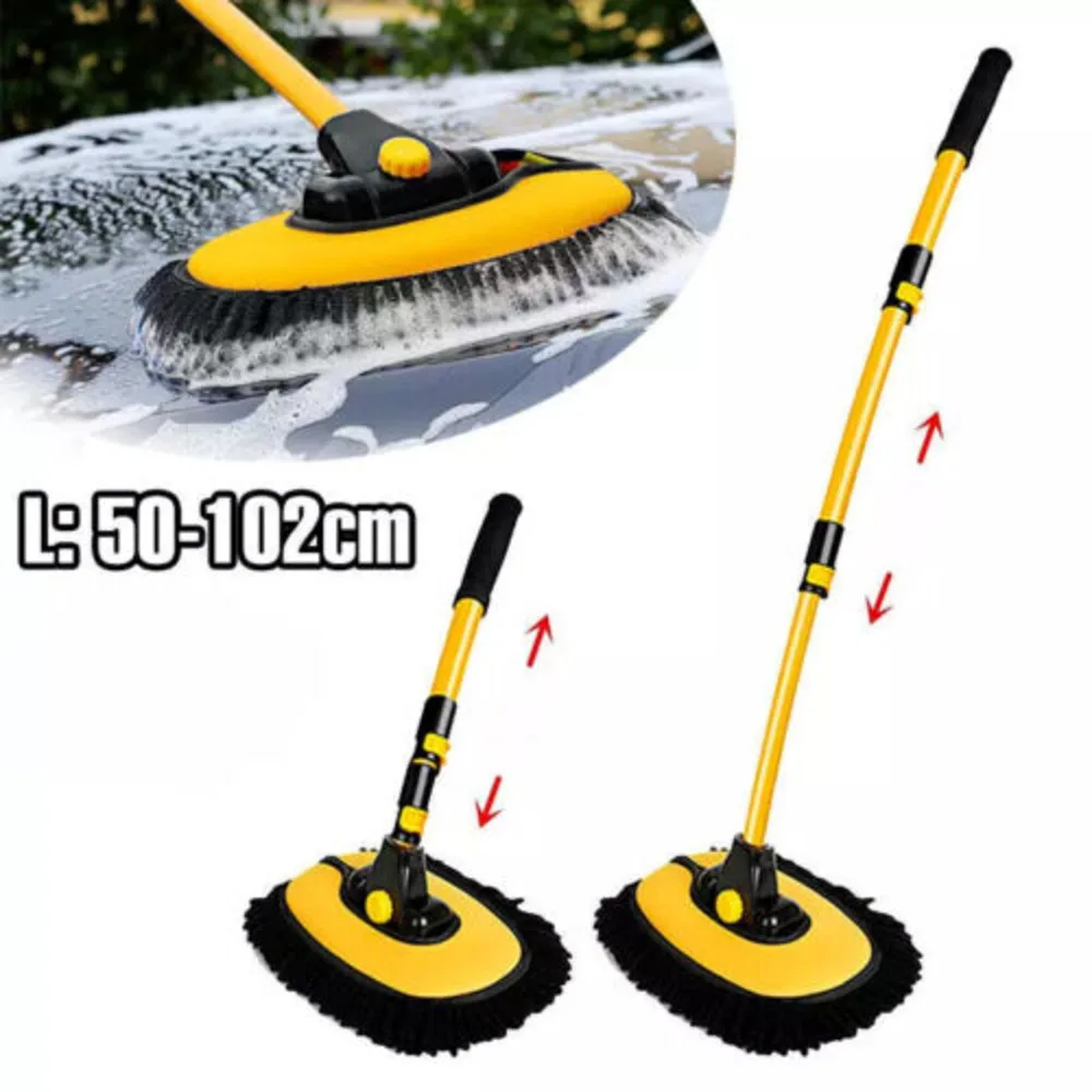 Adjustable Telescc Car Wash Brush Kit Mop Long Handle Vehicle Cleaning Tool