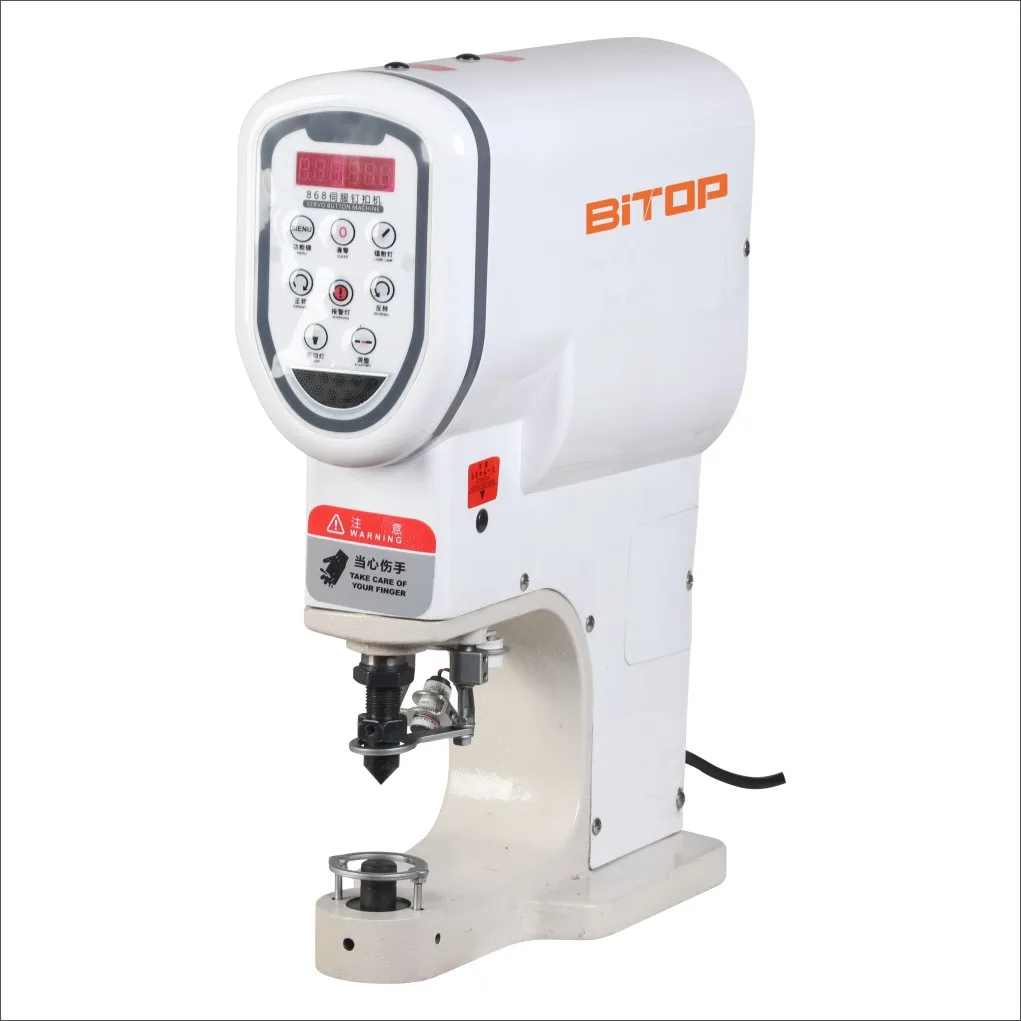 Servo Snap Button Attaching Machine Press Button Machine With Electrical Foot Pedal
