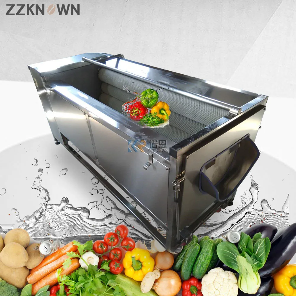 Automatische Rettich Kartoffel Ingwer Gemüse Obst Schälen und Waschmaschine Hohe Kapazität Obst Roller Washer Reiniger