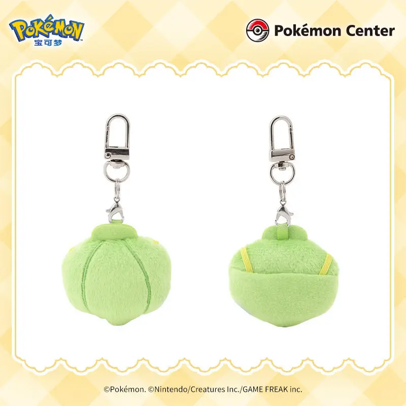 Genuine Pokemon Center Beloved‑Palm Mini Plush Keychain Cute Fruit‑Shaped Bag Pendant Cartoon Hanging Charm Collectible Gift