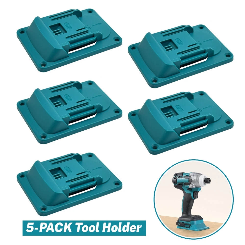 5 Packs Power Tools Holders Compatible with Makita 18V Wall Mounting Bracket for Electric Drill Electric Hammer Angle Grinder