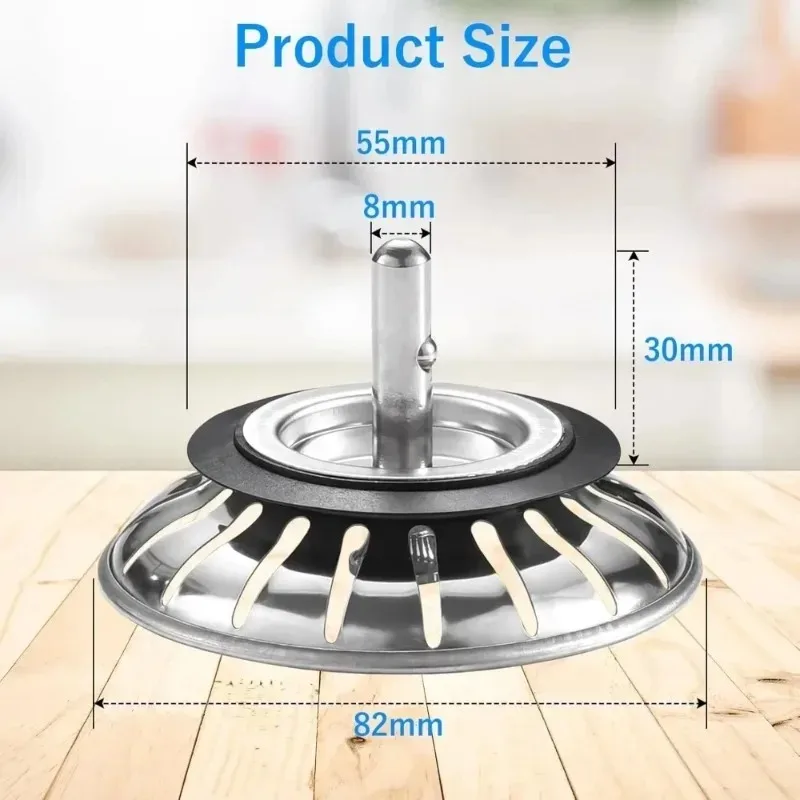 Basin Sink Waste Filter Tool 78/79/82/84mm Kitchen Sink Filter Hole Bathtub Hair Catcher Stopper Bathroom Sewer Drain Strainer