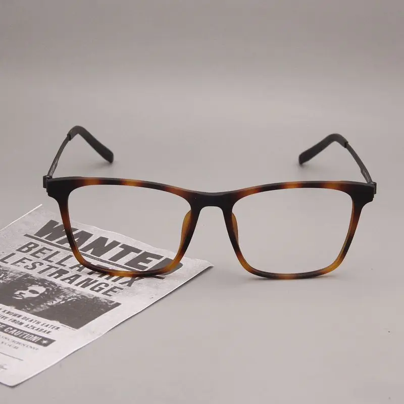Ultra Light TR Titanium Full Rim Square Eyeglasses Glasses for Wide Face Spectacle 56mm Long Temple 147mm