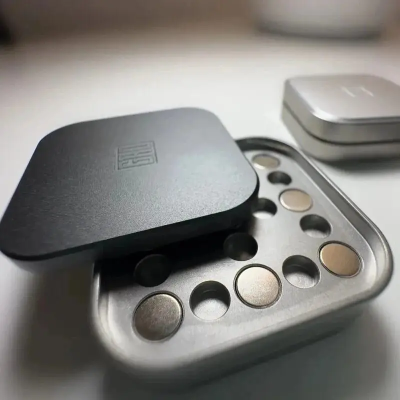 Tetris Infinite Fidget Slider – Stainless Steel Magnetic Push Card with Clicks, EDC ADHD Desk Toy for Adults