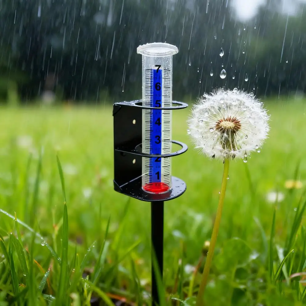 Прочный датчик дождя, уличный датчик дождя с металлическим колком, измеритель воды, трубка, садовый газон, двор, патио, точное крепление