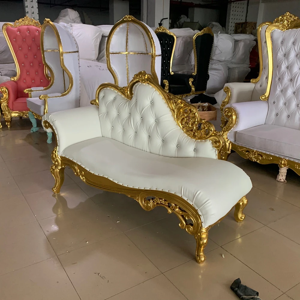 

Latest Designed Luxury Party Furniture Gold Wedding Royal King Throne Chair Queen Sofa For Wedding