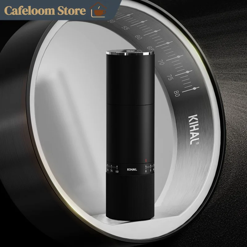 KIHAL MD02 Portable Electric Coffee Grinder 80 Adjustable Grind Setting For Espresso Hand Brew Home Outdoor Use