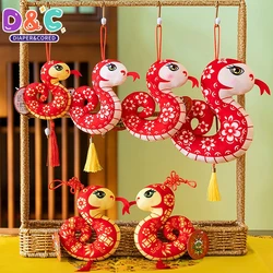 10/12/16/20cm Snake Year Mascot Cute Snake Plush Toy Doll Cartoon Snake Plush Toy KeyChain Bedroom Decora Zodiac Mascot Doll