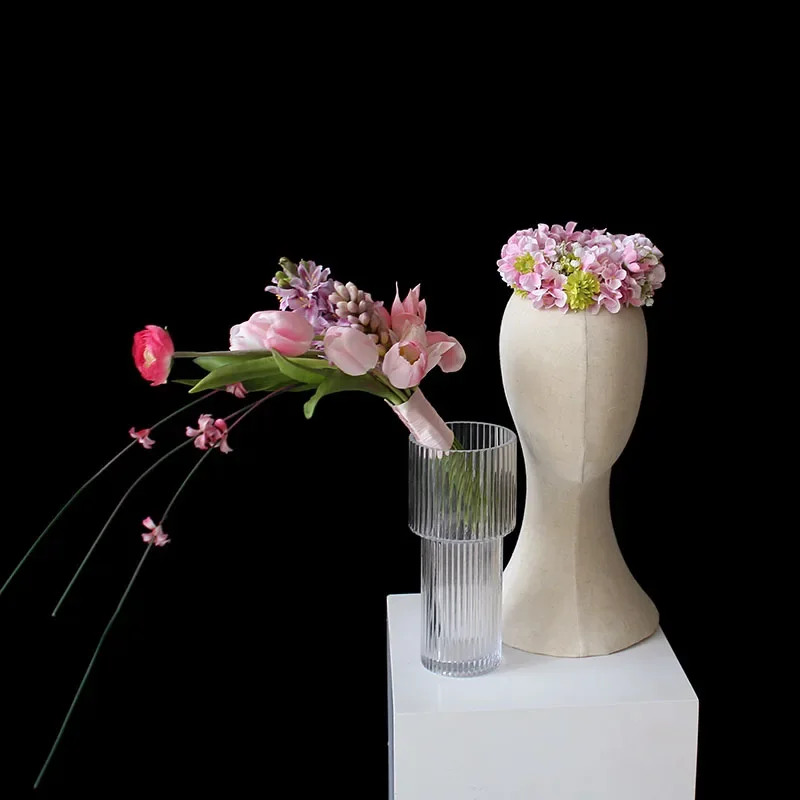 Bridal headgear wedding photography head flower simulation flower photo Lulian tulip bouquet