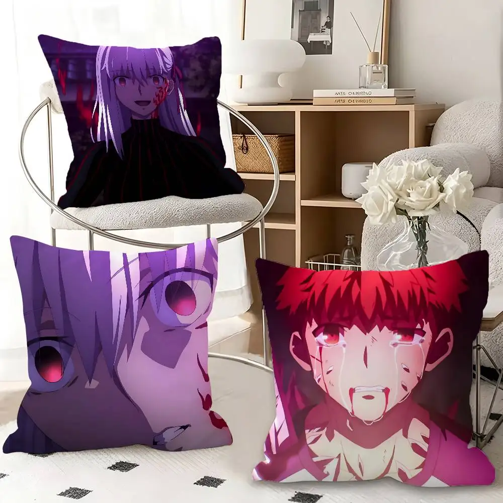 1pc Fate Stay Night Heavens Feel Anime Pillow Case Fashion Square Pillowcase Bedroom Sofa Room Ins Decoration Leisure