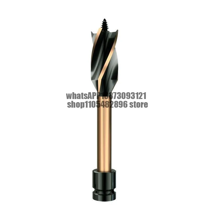 Multi-function woodworking four-slot branch drill wooden formwork drill short high-speed steel wood hole opener for electric