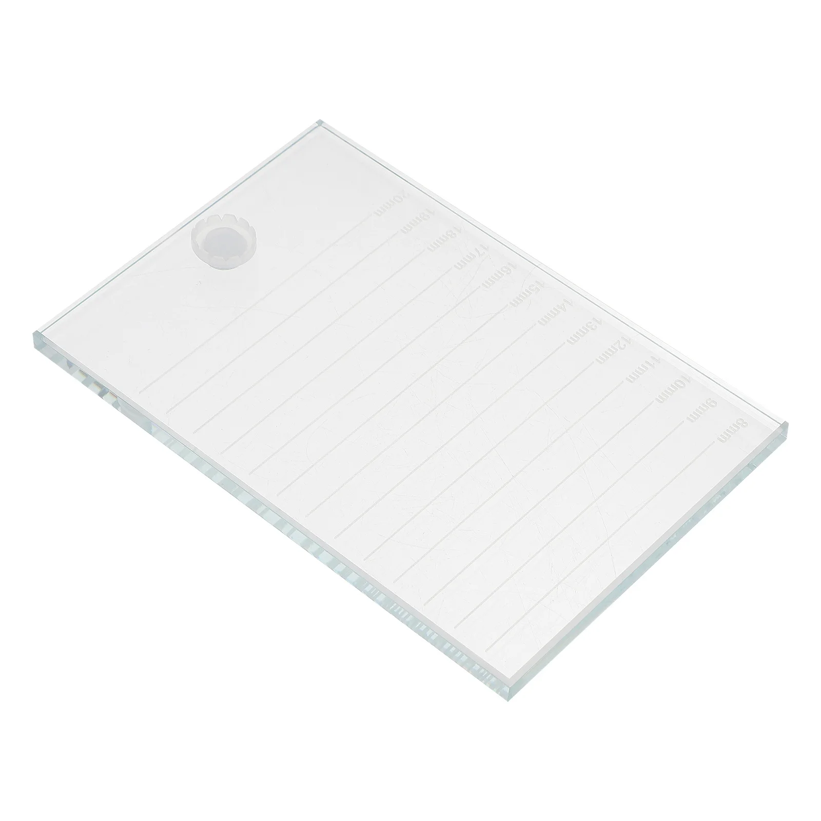 Vassoio per estensione ciglia 15x10 cm Pallet per ciglia professionale per ventola di volume Creazione di supporti per ciglia finte Pallet di vetro per innesto domestico