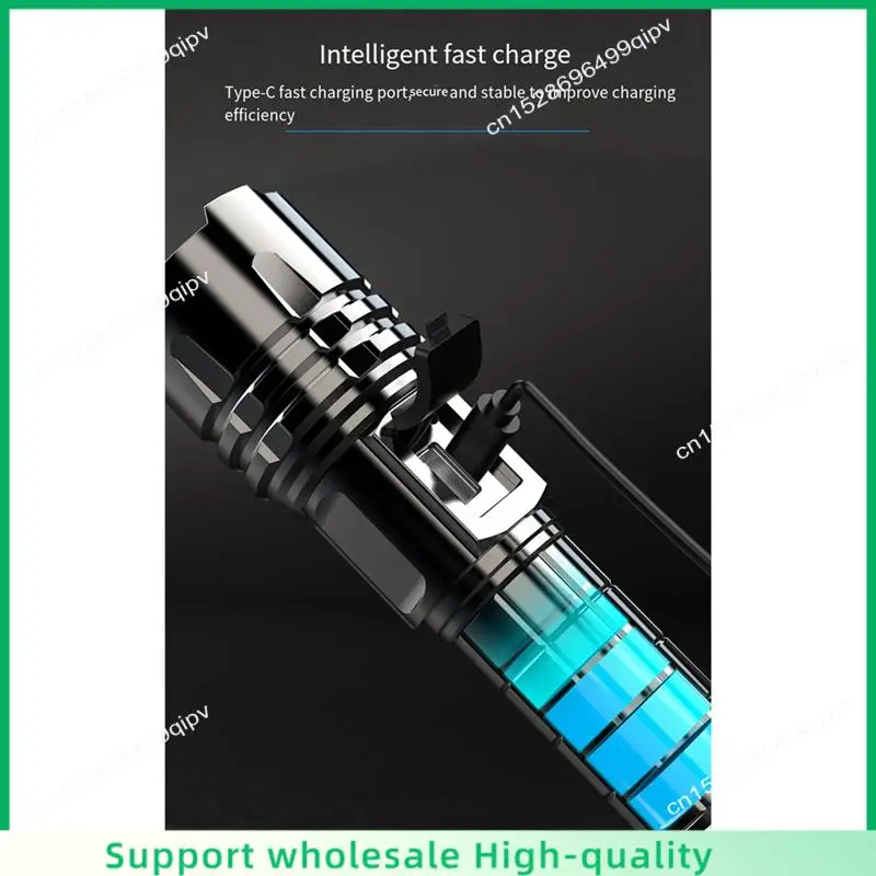 ABSF Mountain Adventure Emergency Flashlight Multi-Functional Hand Held Torch Rechargeable Ultra-Long Battery Life Flashlight Du