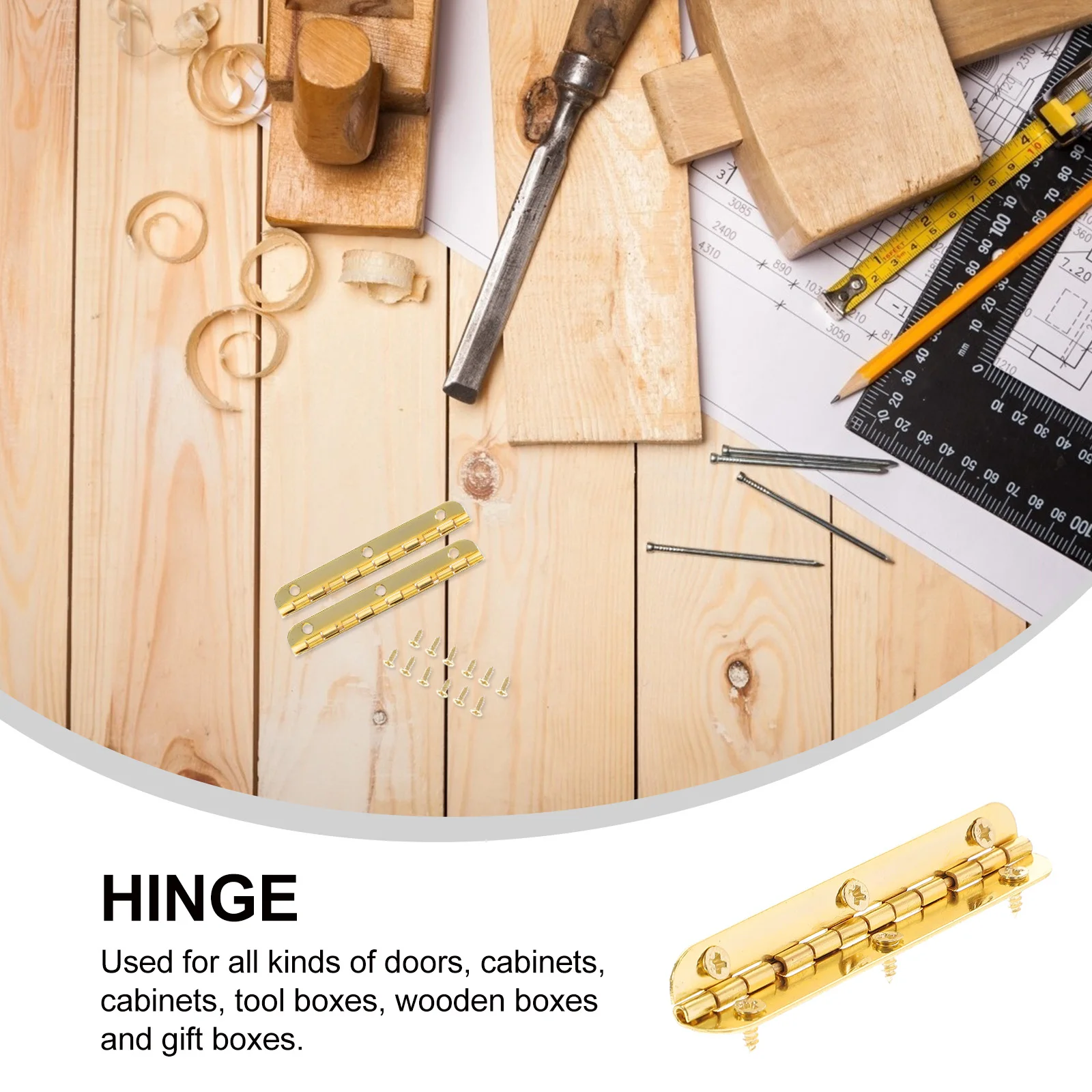 

12pcs Iron Flush For Wooden Boxes 6 Holes Continuous Cabinet Door Heavy Duty Small Butt Hinges Jewelry Box Hinges Foldable Retro