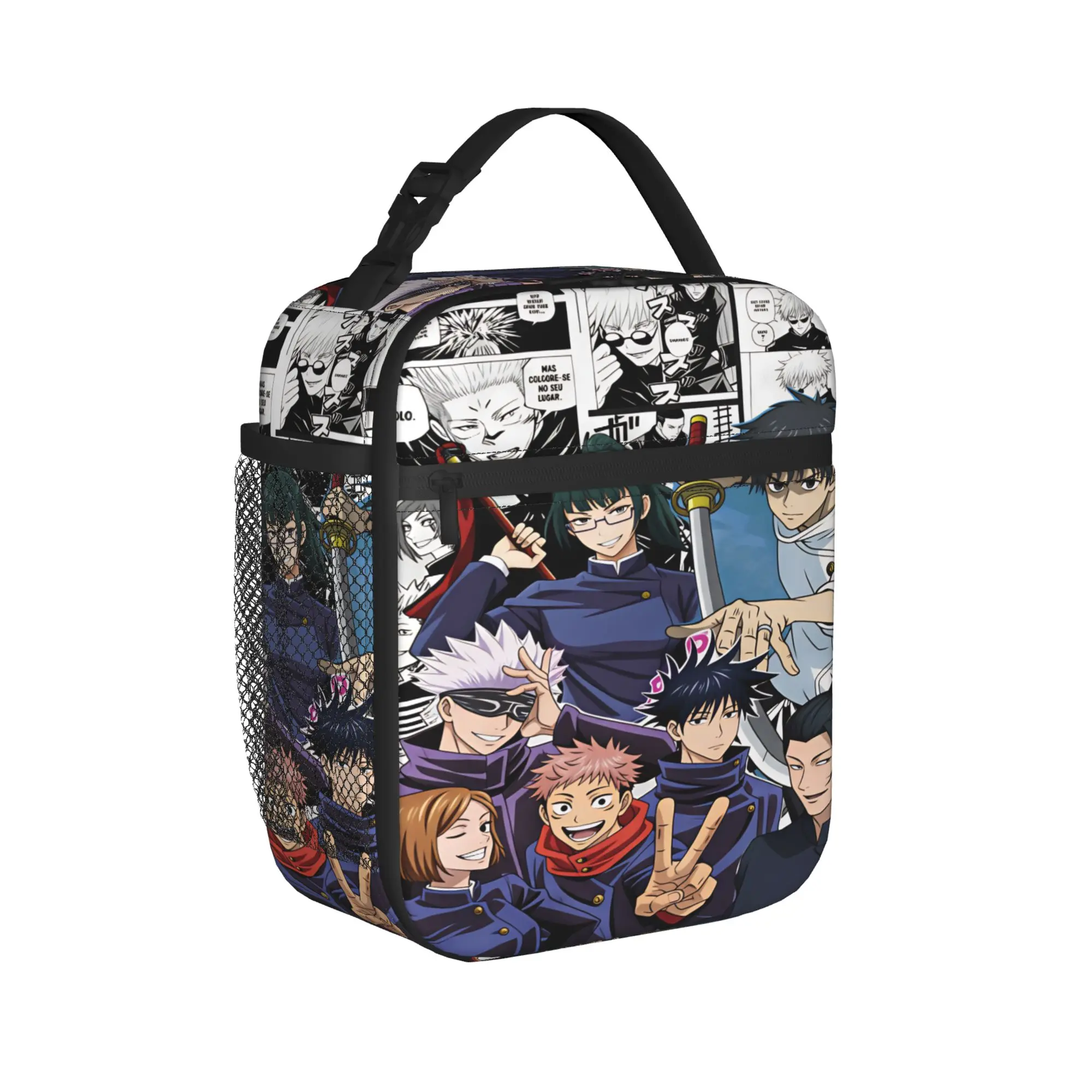 J-Jujutsu Kaisens Lunch Bag  Casual Lunch Box For Adult Outdoor Picnic Portable Insulated Cooler Bag Waterproof Tote Food Bags