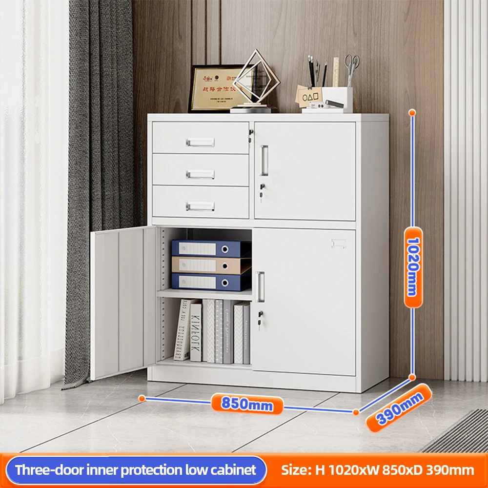Youbao Batch Replacement Steel Lockable File Cabinet Office Double Door Small Vertical Steel File