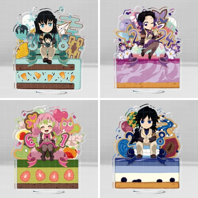 Demon Slayer Tokitou Muichirou Kochou Shinobu GiyuTomioka Acrylic Stand Anime Peripherals Cute Cartoon Desktop Decorations Goods