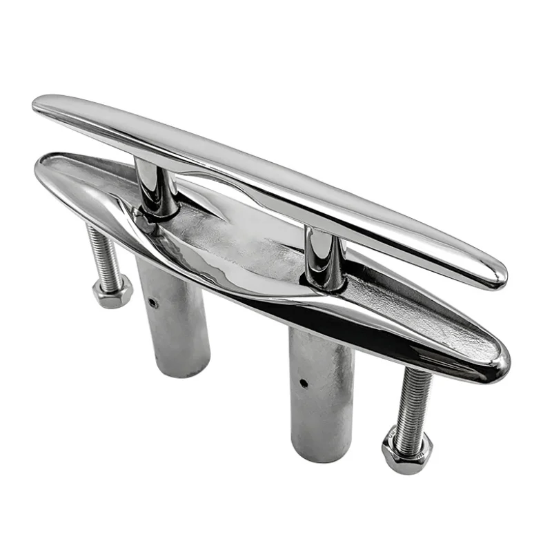 5 Inch 6 Inch 8 Inch 10 Inch 12 Inch Heavy Duty Mirror Polished Boat Cleat 316 Stainless Steel Marine Pull Up Cleat Holder Hitch