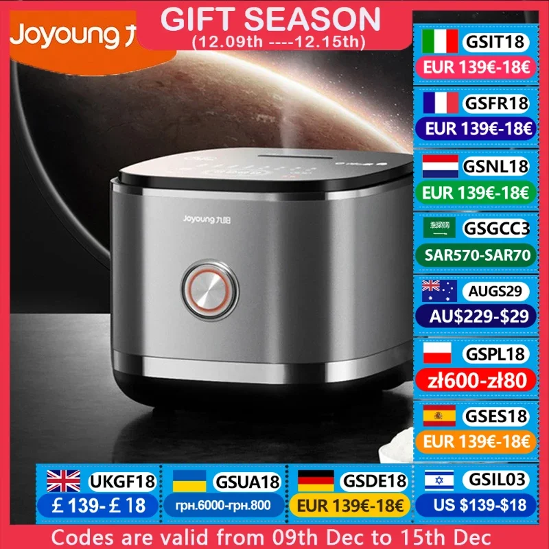 Joyoung Rice Cooker 40N1 PRO Household Multifunction No Coating Healthy Electric Cooker 4L For 2-8 Person Stainless Steel Liner