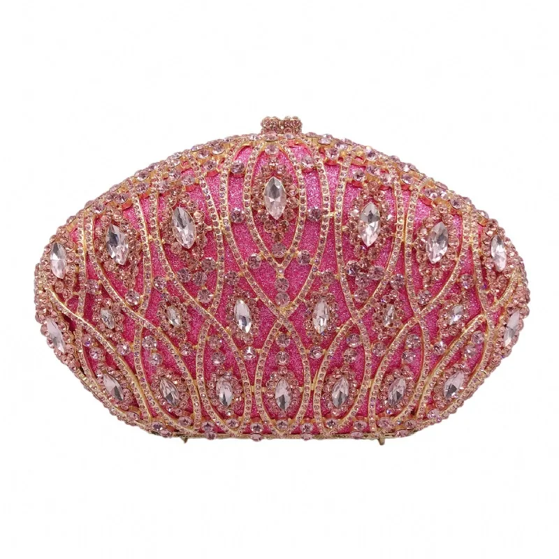New Diamond-encrusted Dinner Bag Empty Metal Hard Box Diamond Banquet Dress Clutch Women's Bag Luxury Designer Bags High Quality