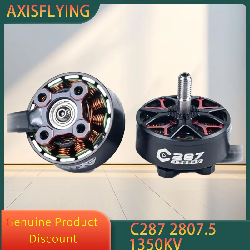 

Axisflying C287 2807.5 Бесщеточный двигатель 1350KV 1750KV 4-6S для FPV Drone Freestyle 7-дюймовая модель LR7 дальнего действия DIY часть