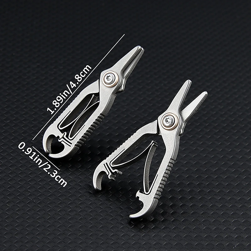 Mini Titanium Alloy Nose Hair Scissors, Portable EDC Tool, Lightweight, Small, Men's Sobrancelha Trimming, Hair Tool