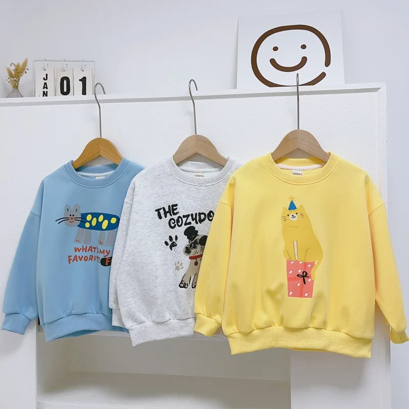 Girls Sweatshirts 2025 Spring Autumn Long-sleeved Tops for Kids Cartoon Children Bottom Toddler Sweater Baby Outfits Clothing