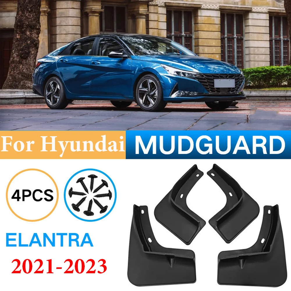 

For Hyundai Elantra CN7 2021 2022 2023 Avante i30 Sedan Mud Front Rear Anti-splash Mudguards Fender Car Accessories 4PCS