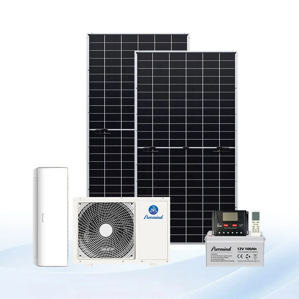 

Puremind 12000BTU 24000BTU 18000BTU AC DC 48V Солнечный кондиционер Off Grid для домашних систем солнечного охлаждения