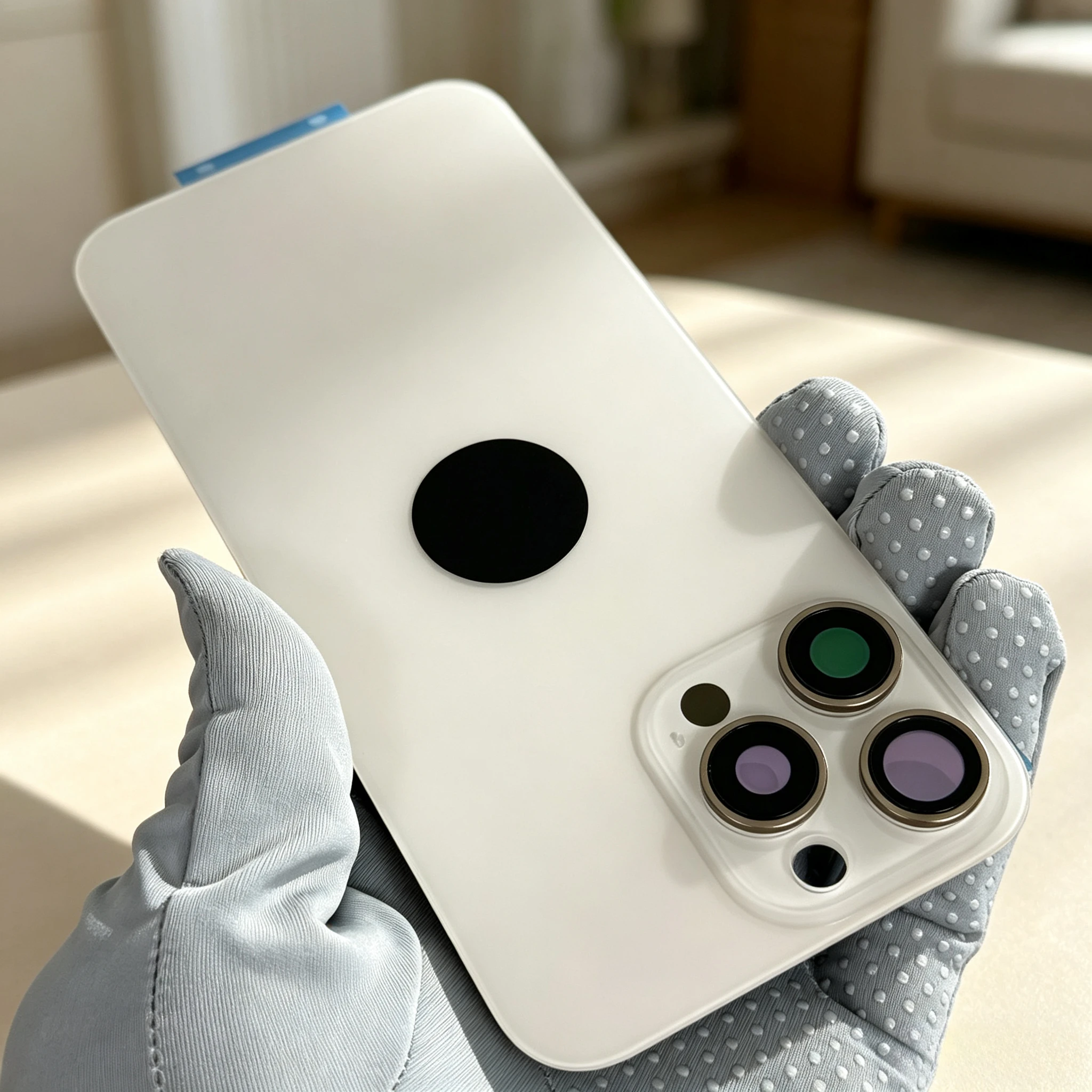 For IPhone 15/16 Pro Max Back Glass Replacement with Camera Lens Brackets Magnets 15/16 Pro Back cover image 3