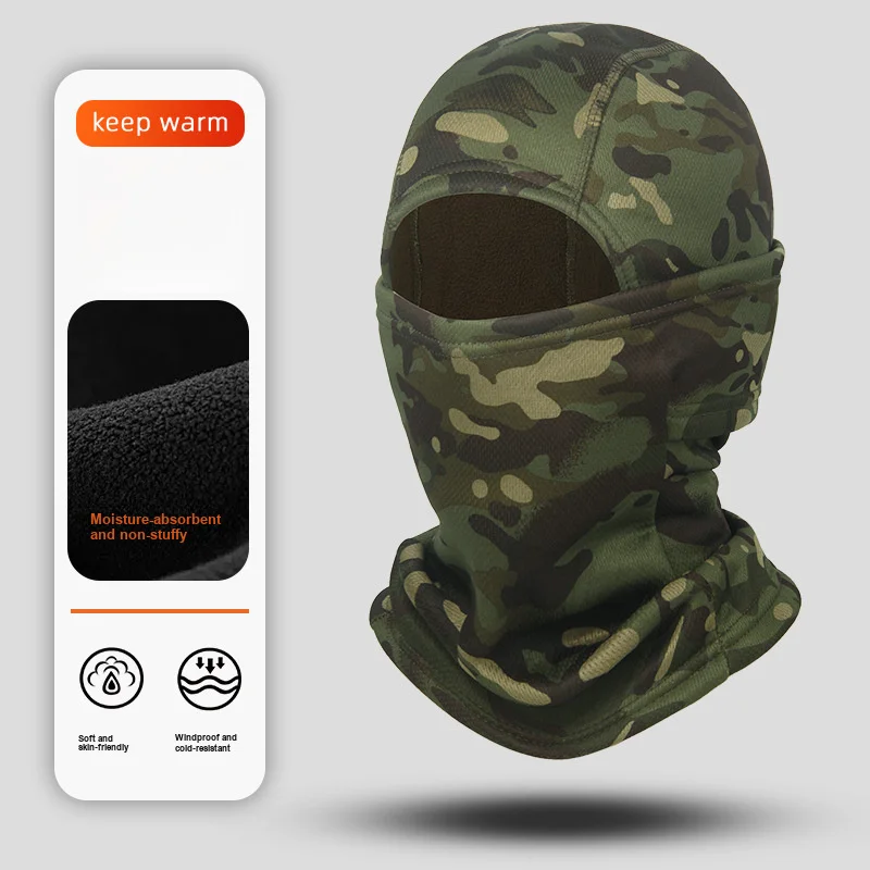 Cold Resistant Balaclava Face Mask Protective Camouflage Warm Head Cover for Autumn Winter Outdoor Cycling Cold Weather Use