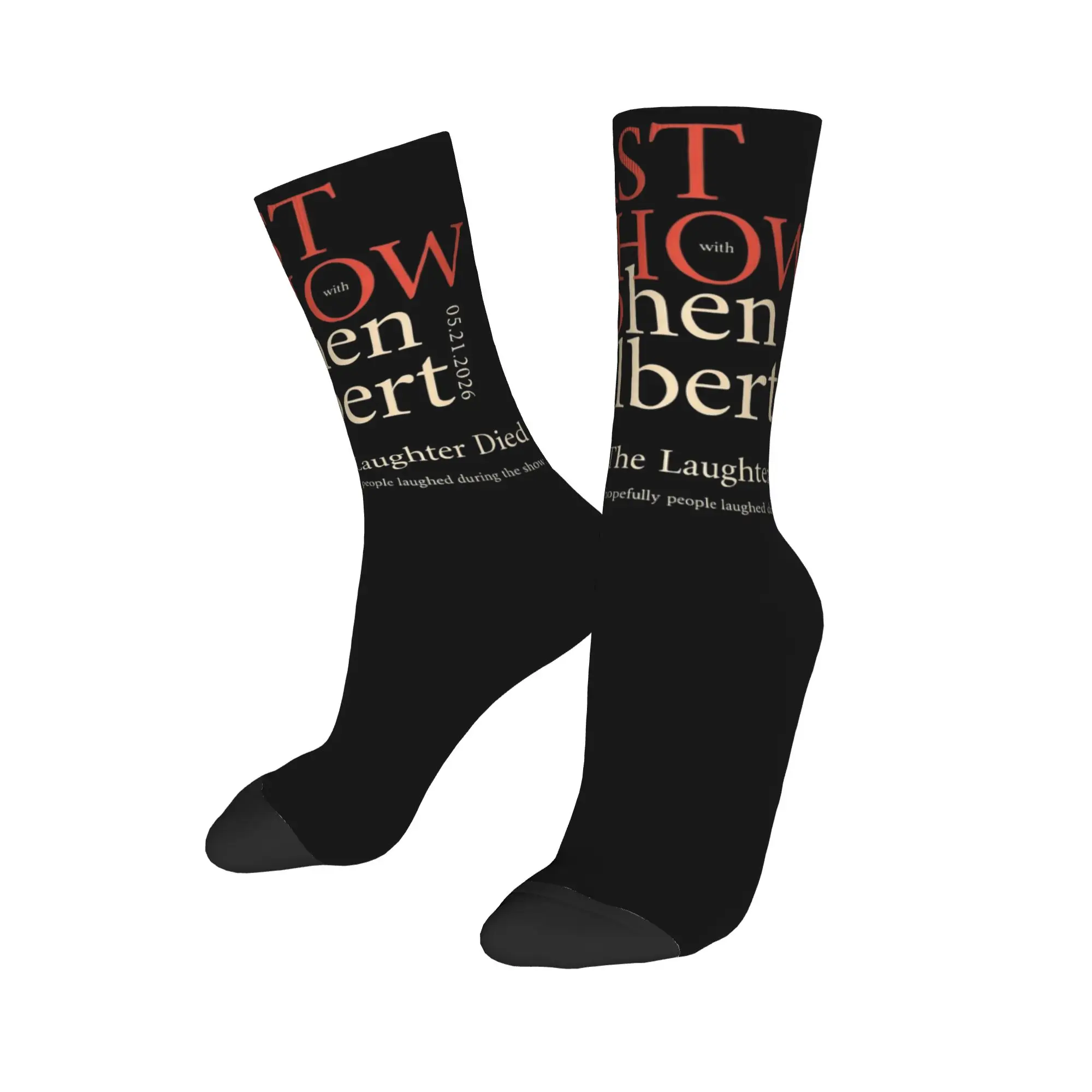 

Stylish Unisex Crew Socks Stephen Colbert The Late Show 2026 Merch Soft Breathable Dress Socks