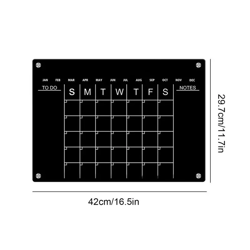 Acrylic Magnetic Dry Erase Board For Fridge Planning Board Set For Fridge Perfect Planner Board For Task Important Reminder