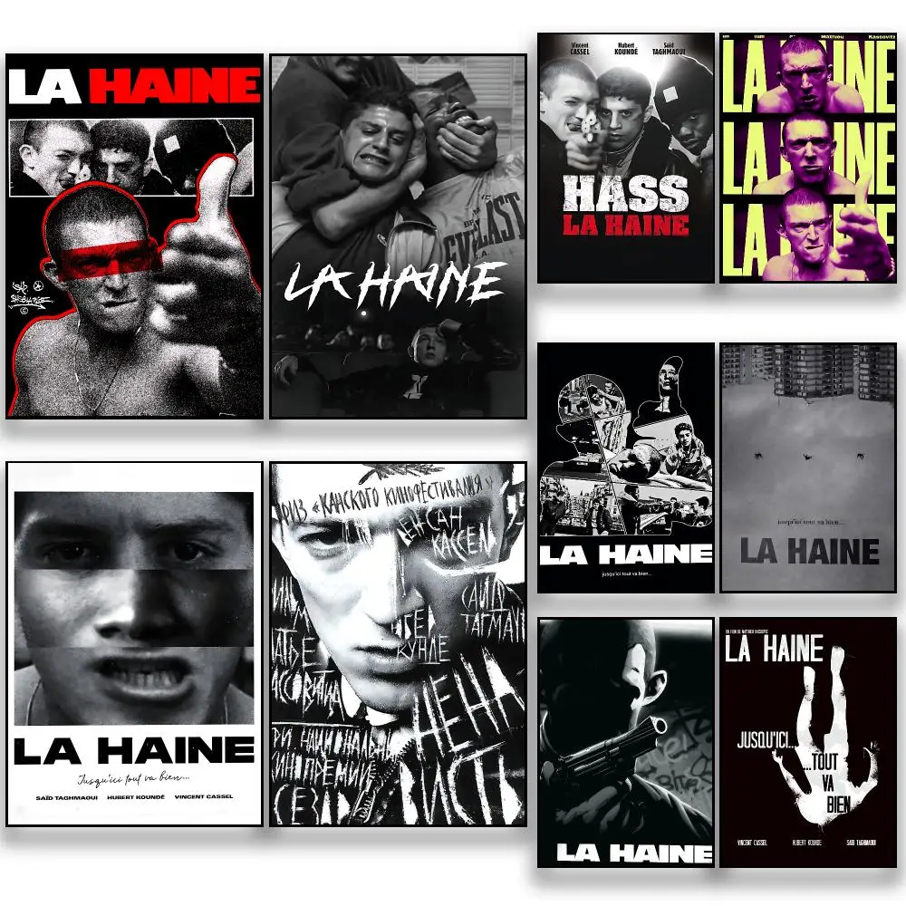 Film L-La Haine French Urban Drama Poster HD Removable Wall Art Gift Bedroom Lounge Dorm Office Gaming Cafe Bars