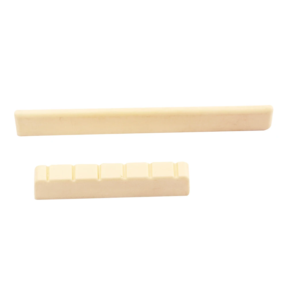 

Plastic Guitar Nut Saddle Kit Black Bone Classical Bridge Easy Cut Fit Better Sound Quality Guitar Accessories