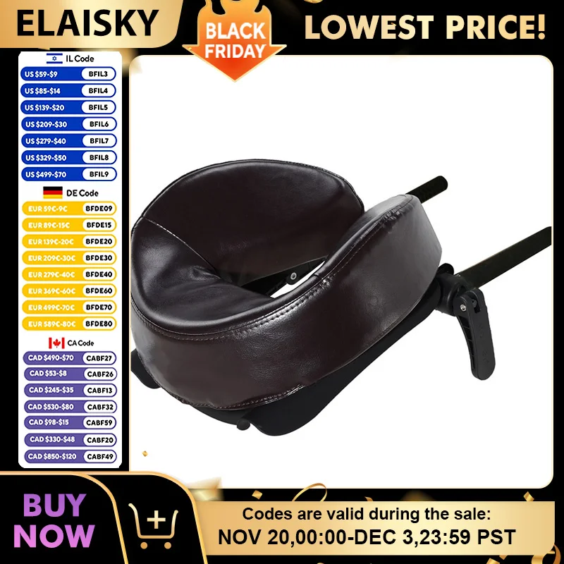 

Massage Bed Matching Support Frame Massage Headrest Beauty Massage Bed Memory Foam Headrest Portable Face Pillow Commercial Use