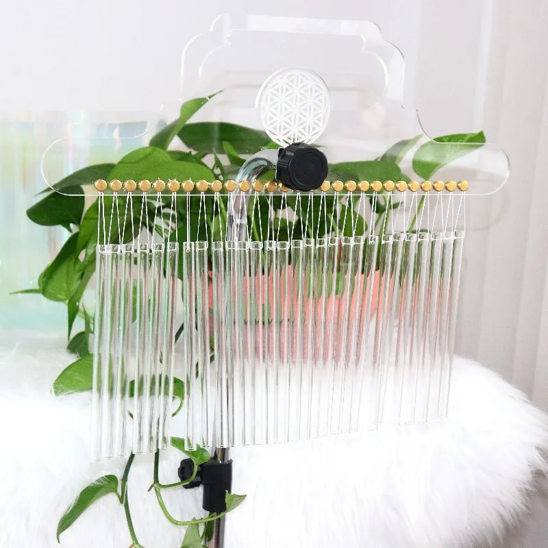 Quartz Crystal Bells for Sound Healing with Crystal Wind Chimes for Meditation Yoga Divine Sounds