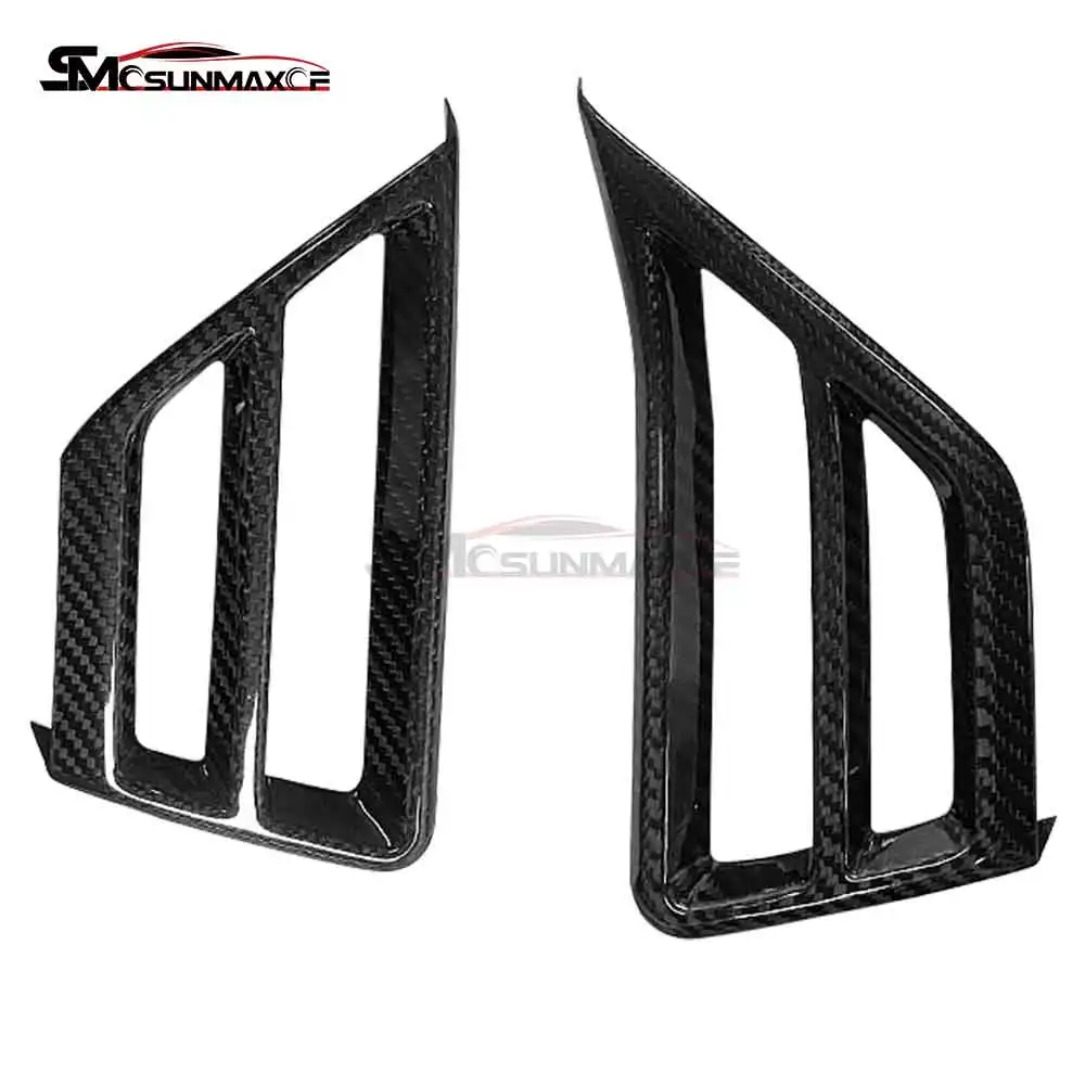 For BMW 2 3 4 Series 2025 G42 G20 G22 G23 G28 M2 G87 M3 G80 M4 G82 Real Carbon Fiber 2pcs Dashboard Air Vent Decoration Covers