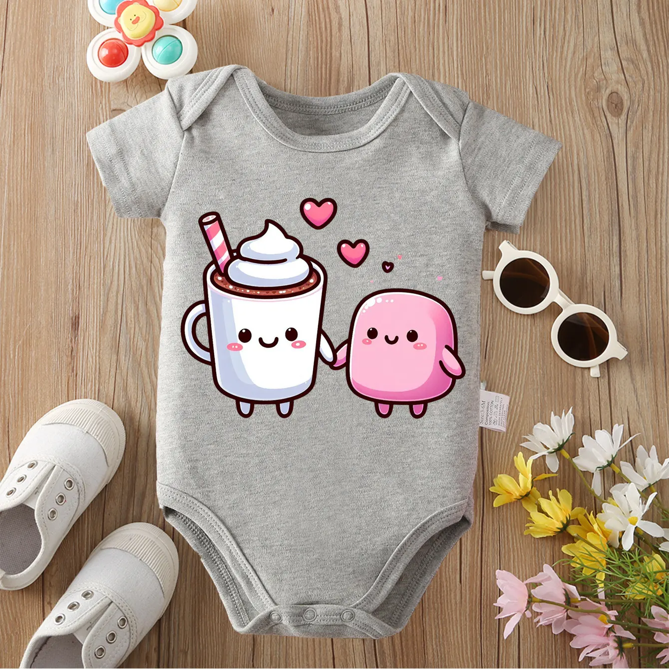 

100% Cotton The Best Partner Cotton Candy Print Bodysuit Comfortable Onesie Cloths for Baby Jumpsuit for 0 To 12 Months Newborn