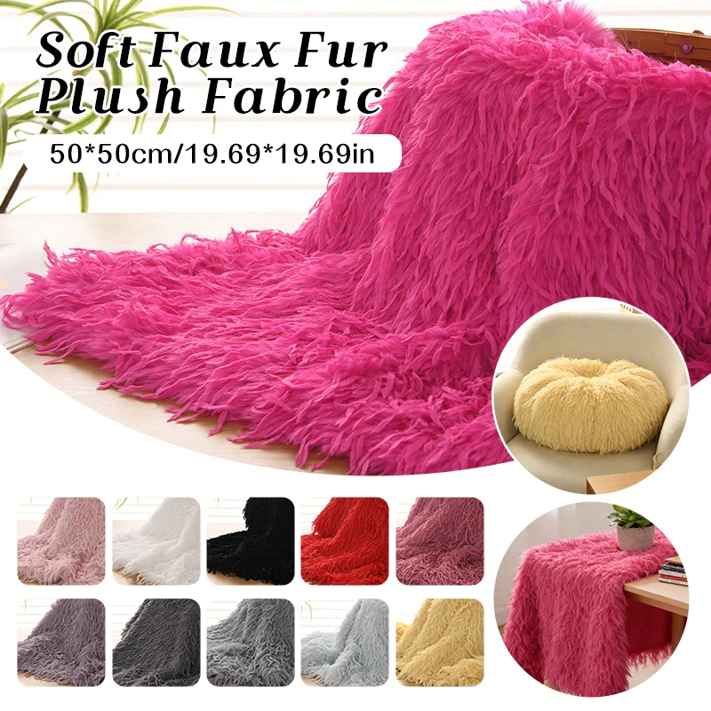 50x50cm Ultra Soft Plush Fabric Imitation Feather Fabric For Sewing Warm Scarf Doll DIY Plush Toys Background Display Cloth