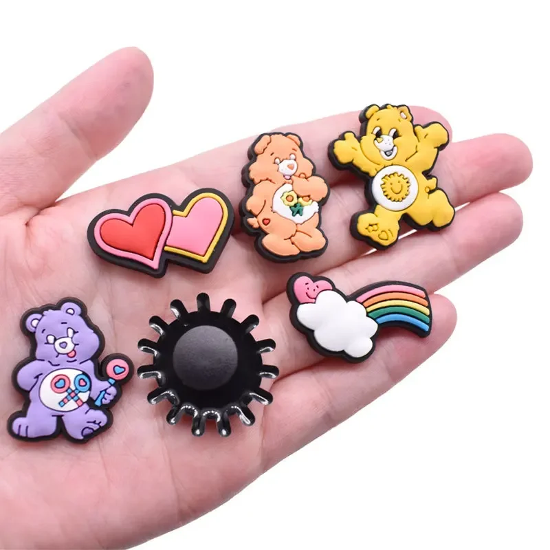 Charms Hot Anime Game Care Bears Movie Accessories Shoe Decoration Pins Elegance for Girls Boys Kids Gifts PVC Badges