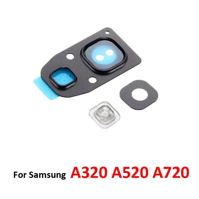 For Samsung Galaxy A3 A5 A7 2017 A320 A320F A520 A520F A720 A720F Mobile Phone Housing Rear Back Camera Glass Flash Lens Cover